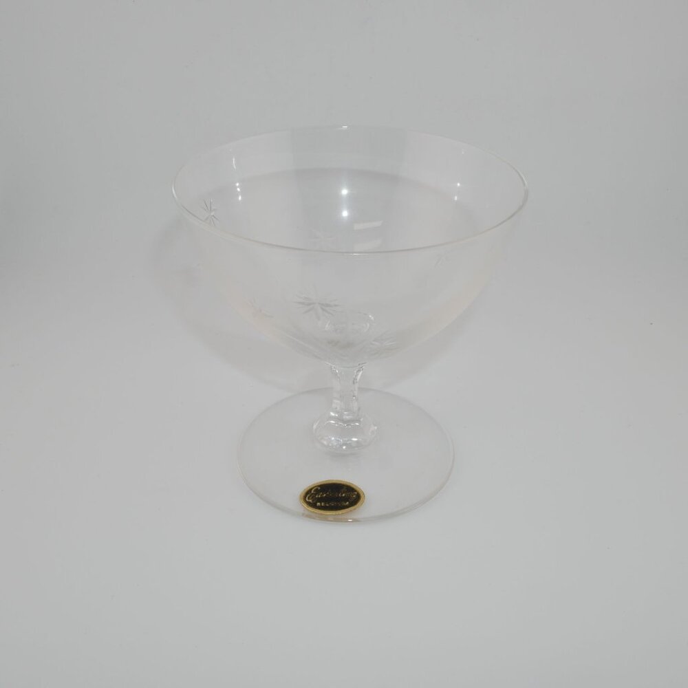 Vintage Crystal Sherbet Bowl With Etched Star Design "Easterling" - Picture 2 of 5